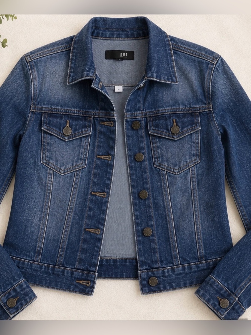 Kut from the Kloth Medium Blue Denim Trucker Jacket